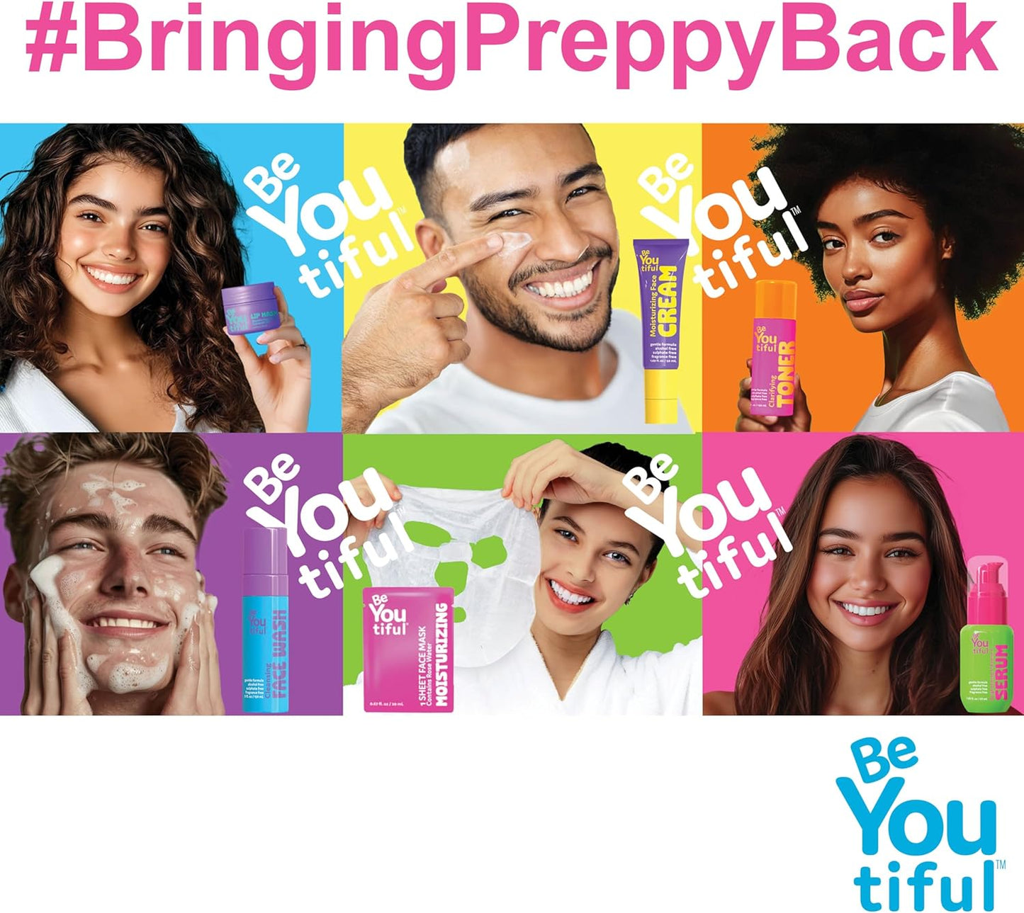 BeYouTiful Clarifying Face Toner, Preppy Skin Care for Balanced Skin, Gentle and Cleansing Facial Skincare for Teens, Tweens, and Kids, Girls and Boys Gifts, 5 fl oz, Ages 8-17