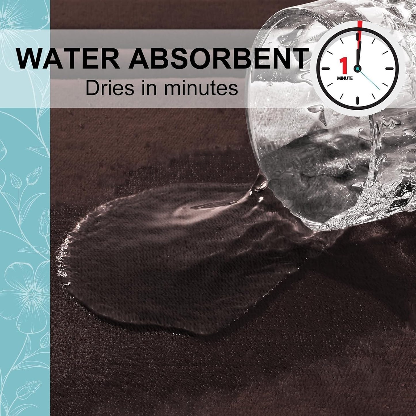 Grandaily Memory Foam Bath Mat Rug 59x24, Ultra Soft, Non-Slip and Absorbent Bathroom Rugs, Machine Wash Dry, Comfortable Bath Carpet for Bathroom Floor, Tub and Shower, Brown