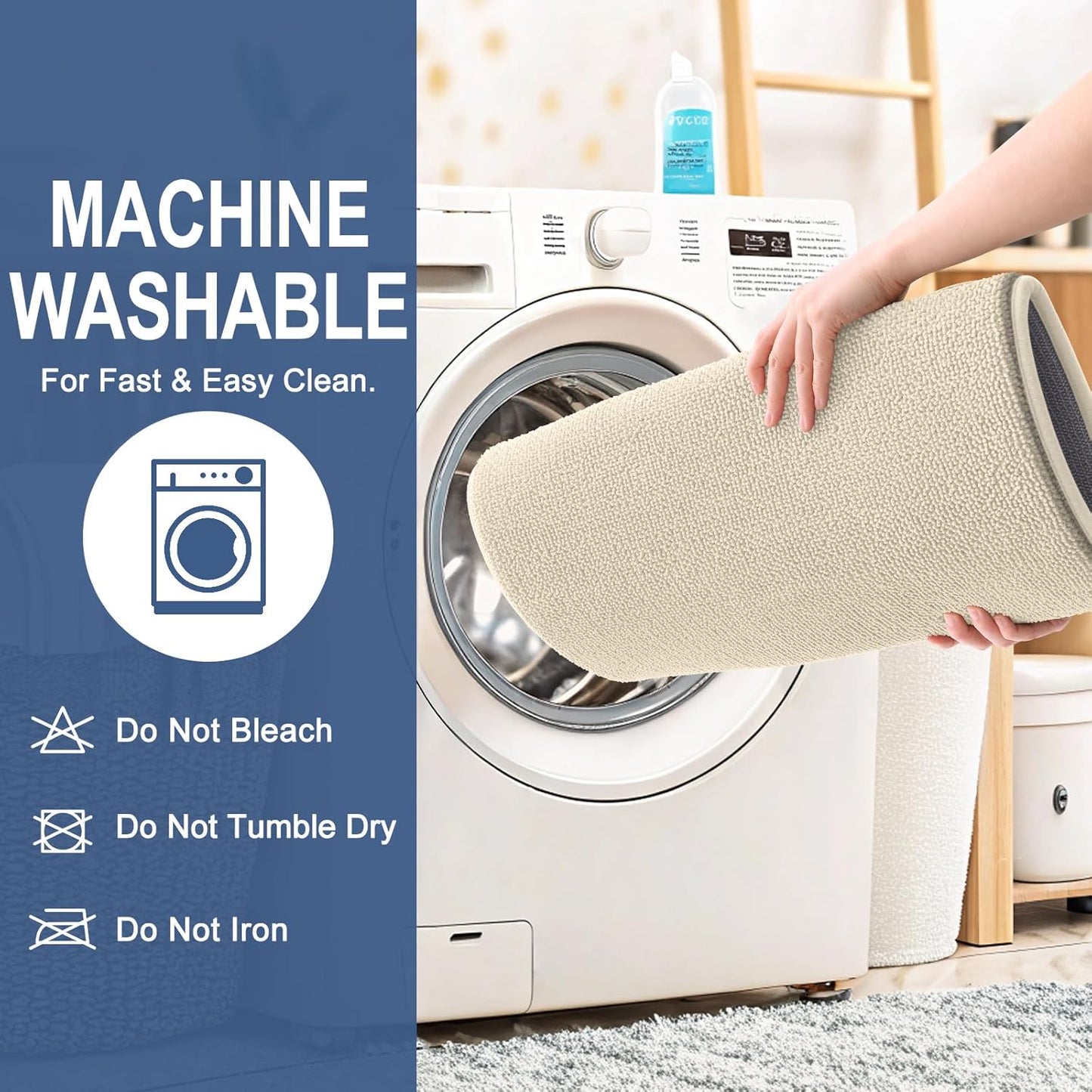 OLANLY Thick Memory Foam Bath Mat Rug 30x20, Extra Soft Absorbent Bathroom Rug, Quick Dry Bath Mats, Non-Slip, Machine Washable Carpet for Bathroom, Tub and Shower, Home Decor Accessories, Sand