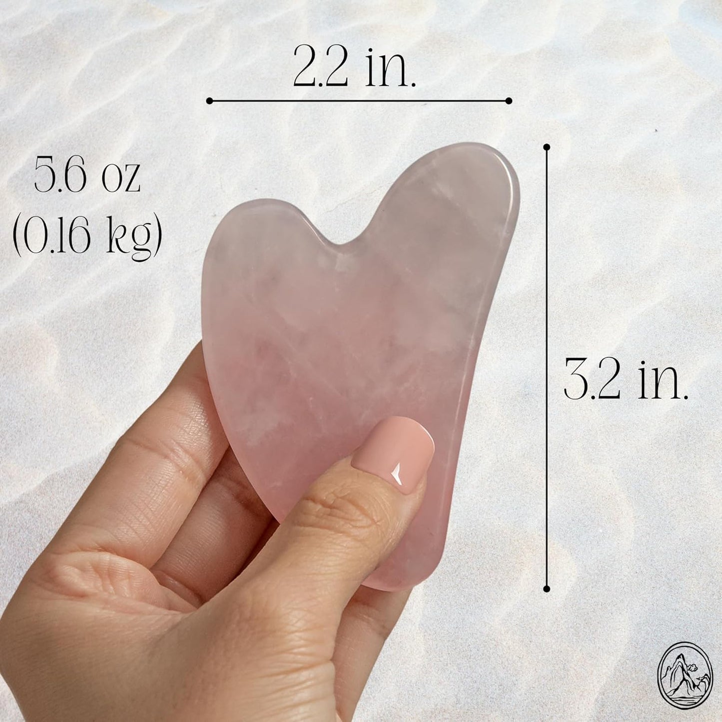 Mount Lai Rose Quartz Gua Sha Facial Tool – The Stone of Graceful Radiance – 100% Genuine Rose Quartz Stone Face Sculpting Tool for Lymphatic Drainage, Puffiness Reduction & Graceful Beauty