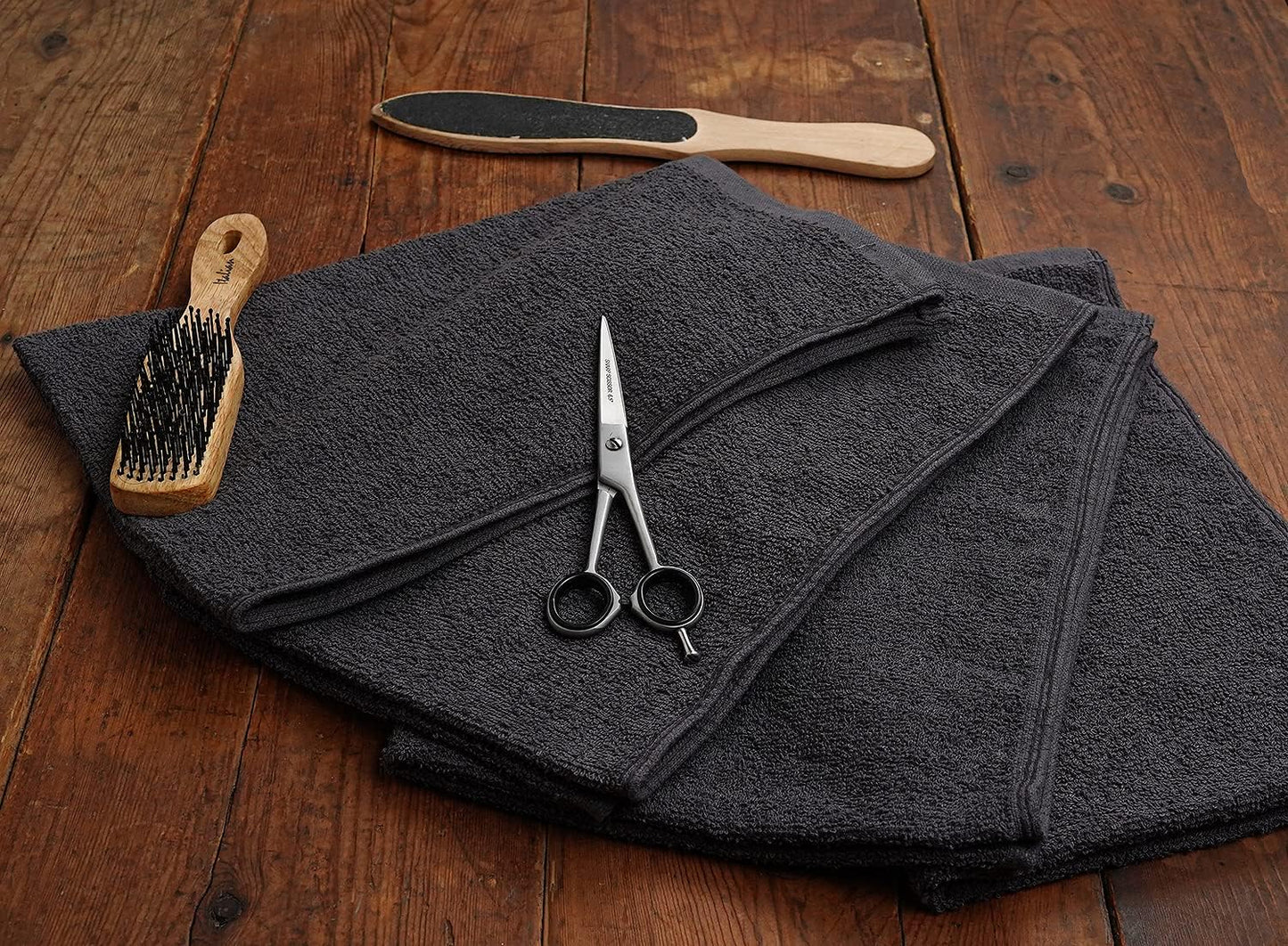 Premium 100% Cotton Hand Towels – Pack of 24, 16x27 Inch – Quick-Dry, Highly Absorbent Salon Towels for Hair Care, Gym, Spa & Bathroom – Charcoal Grey