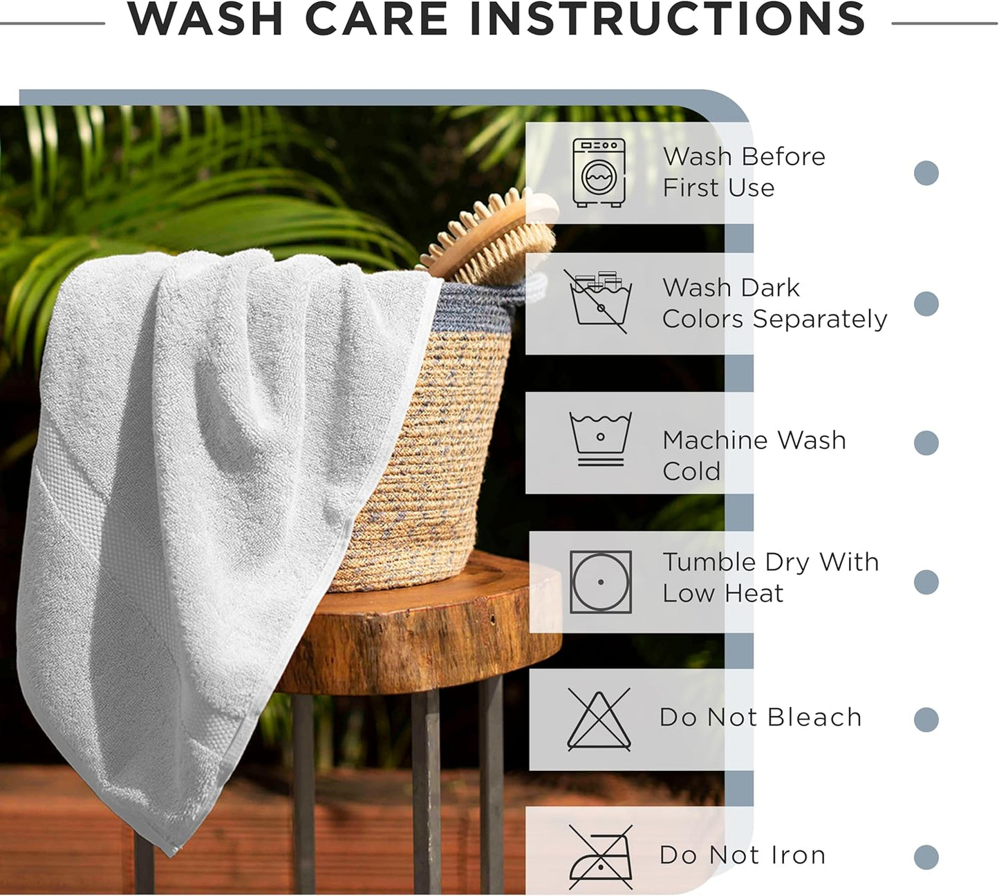 600 GSM 100% Cotton Bath Towels, Blue, Set of 4, Highly Absorbent, Plush, Soft, Quick Dry, 4 Pieces Combed Cotton Luxury Towels for Hotels, Spa, Salon, Bathroom, Dorm, Pack of 4