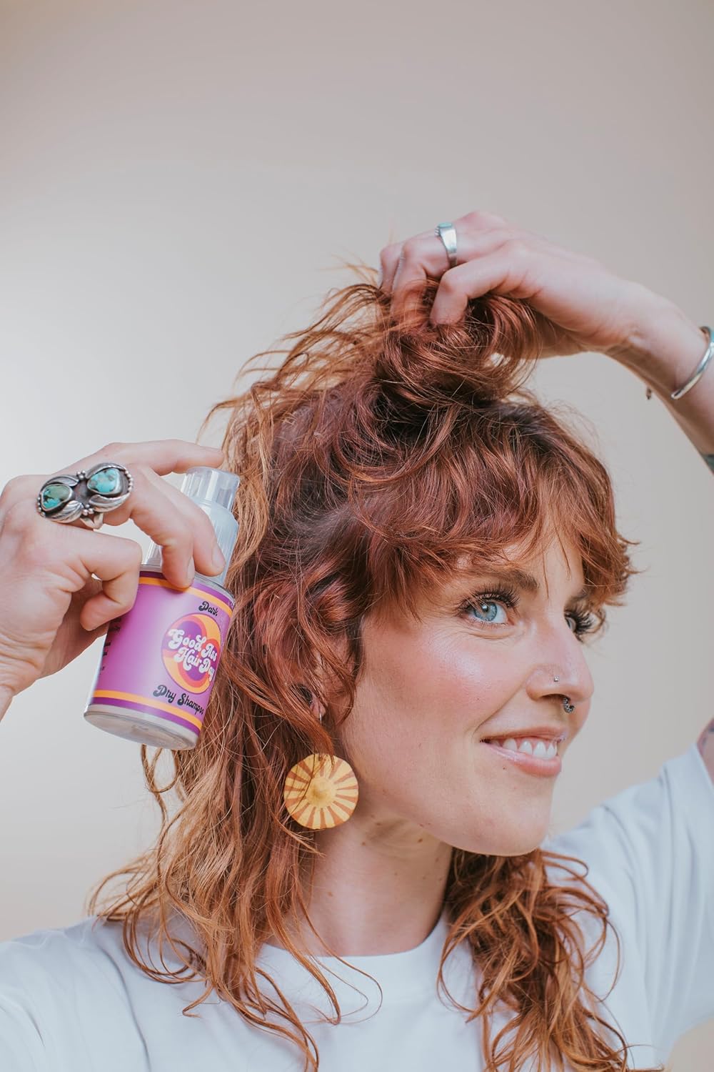 Good A Hair Day Dry Shampoo Powder – Non-Aerosol, Talc-Free, All-Natural, Absorbs Oil, Refreshes Hair Between Washes, Handmade in USA, Dark