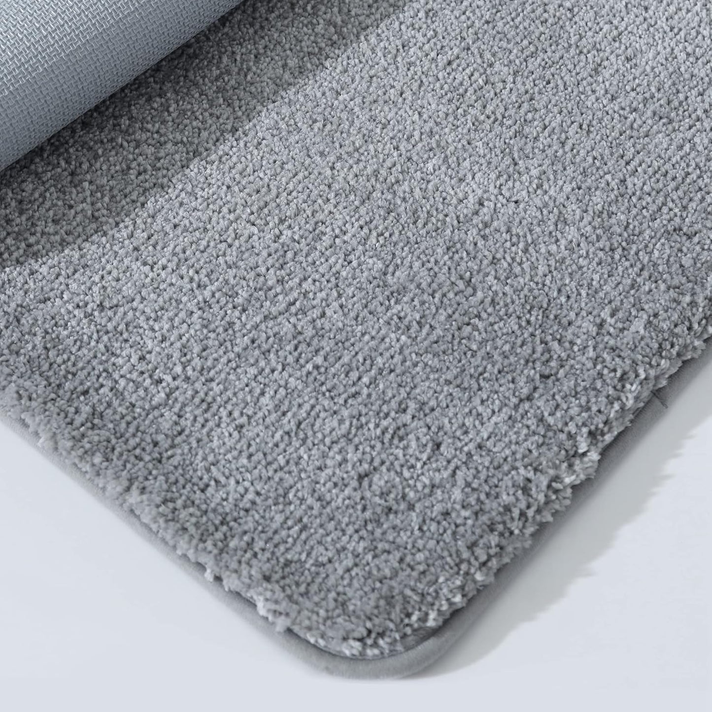 COSY HOMEER Bath Rugs for Bathroom Extra Thick - Anti-Slip Bath Mats Soft Plush Yarn Shaggy 100% Strong Mirco Polyeste Mat Living Room Bedroom Mat Floor Water Absorbent(Grey,24x36 - Inches)