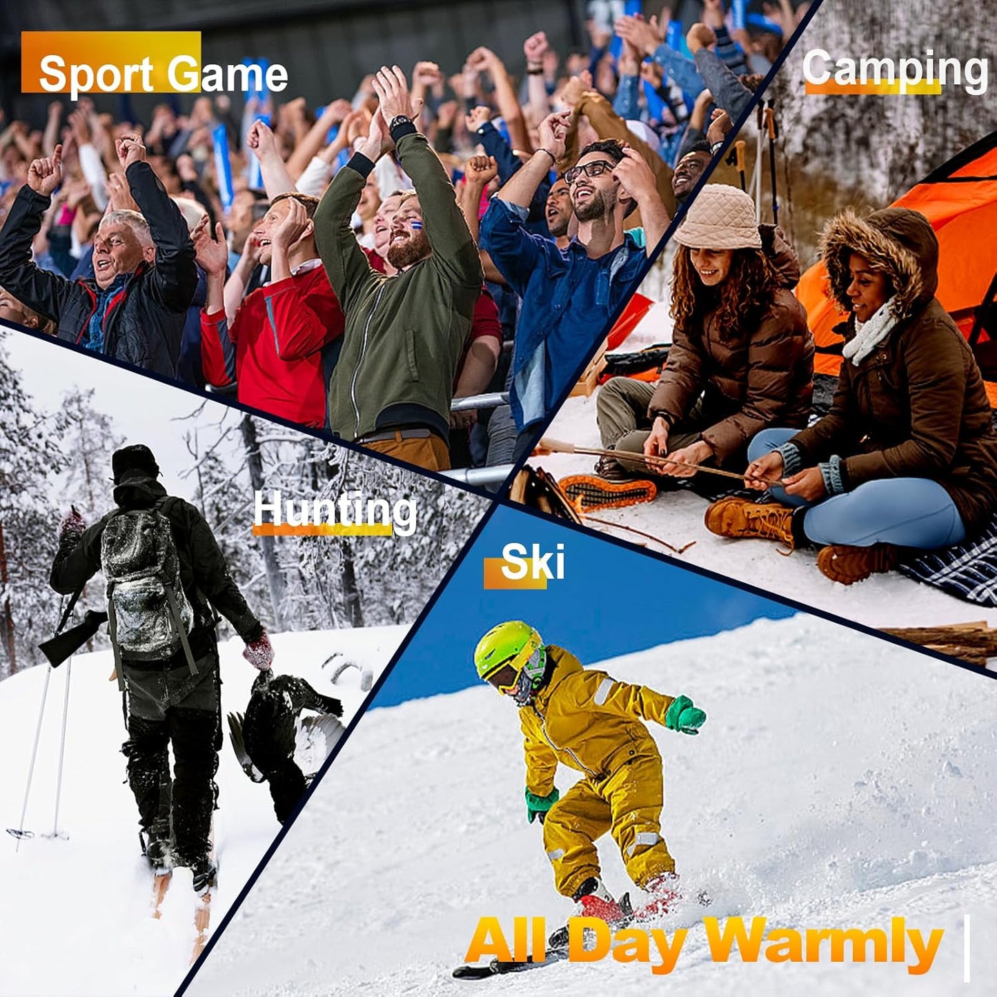 Hand Warmers Rechargeable - Electric Hand Warmers, Max 20 Hrs Warmth 4 Levels Heat Up to 131℉, Dual-Side Heating Portable Reusable Pocket Heater 2 Pack for Raynauds, Hunting, Camping, Golf