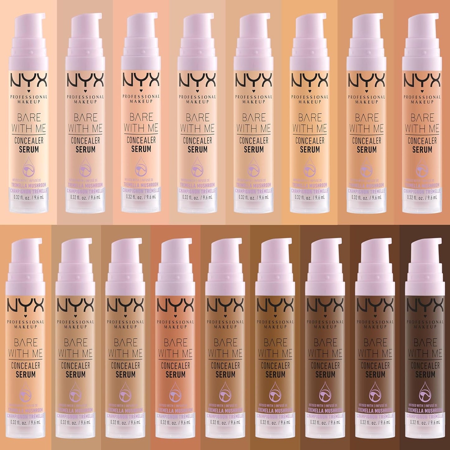 NYX PROFESSIONAL MAKEUP Bare With Me Concealer Serum, Up To 24Hr Hydration - Rich