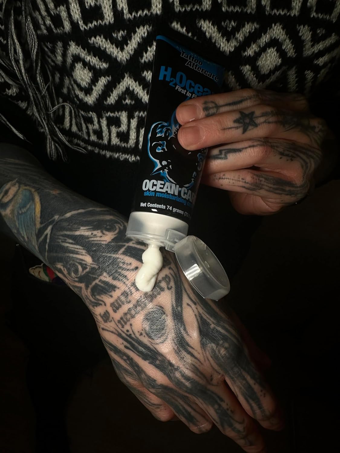 H2Ocean Ocean Care Tattoo Aftercare Lotion 2.5ounces-Fragrance Free Tattoo Moisturizing Cream-For New & Old Tattoos-Heals & Revitalizes - Dye Free