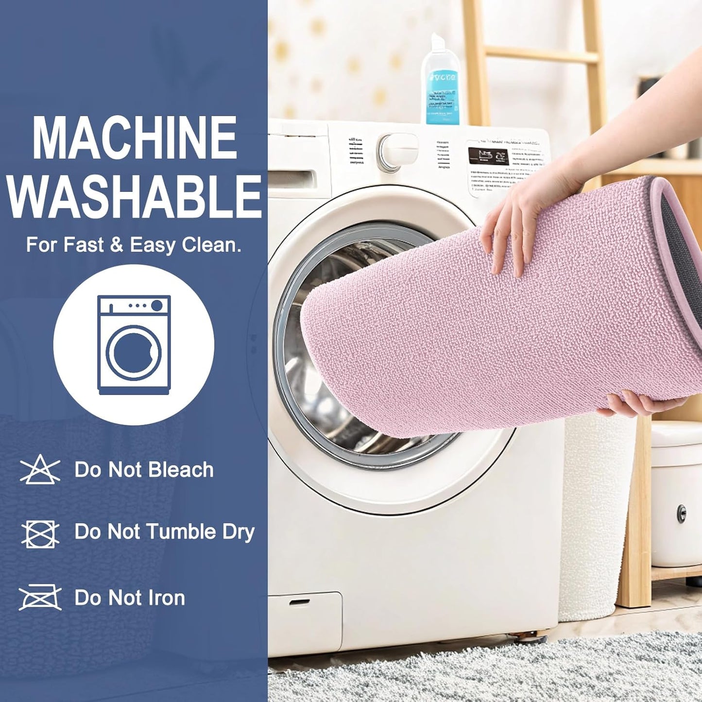 OLANLY Thick Memory Foam Bath Mat Rug 36x24, Extra Soft Absorbent Bathroom Rug, Quick Dry Bath Mats, Non-Slip, Machine Washable Carpet for Bathroom, Tub and Shower, Home Decor Accessories, Dusty Rose