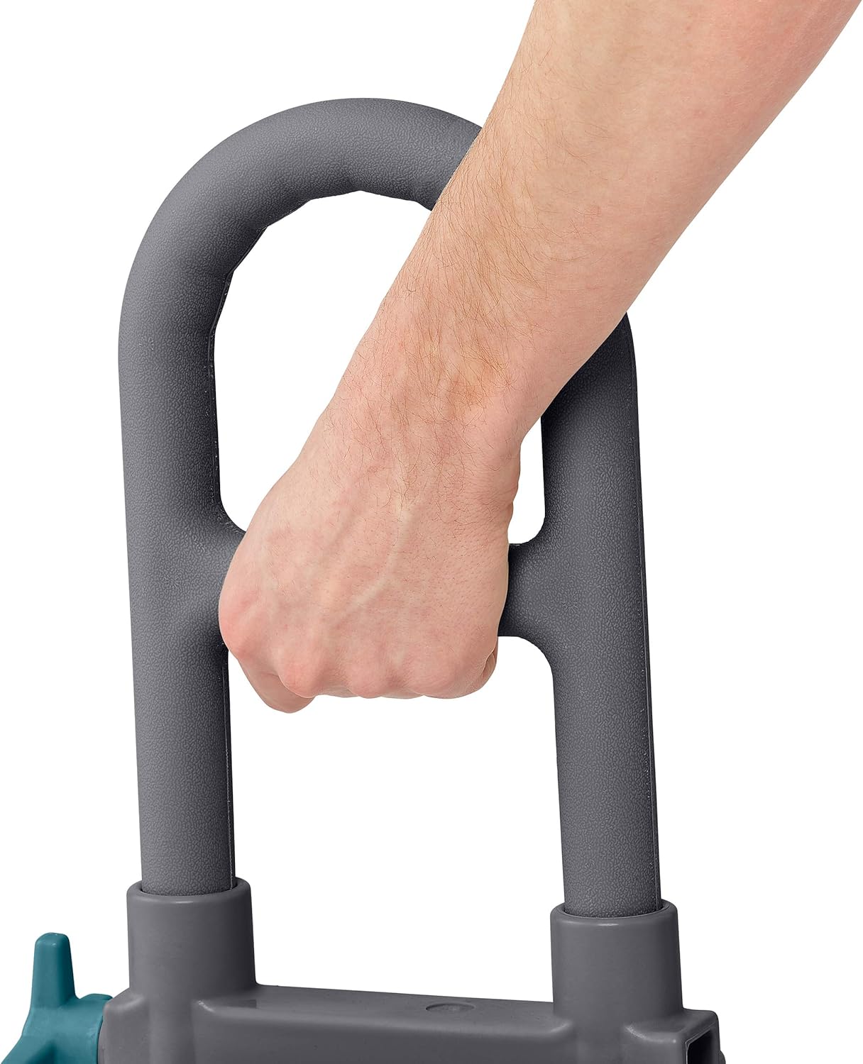 Medline Deluxe Plastic Tub Grab Bar, Microban Protection, 250lb Weight Capacity, Grey