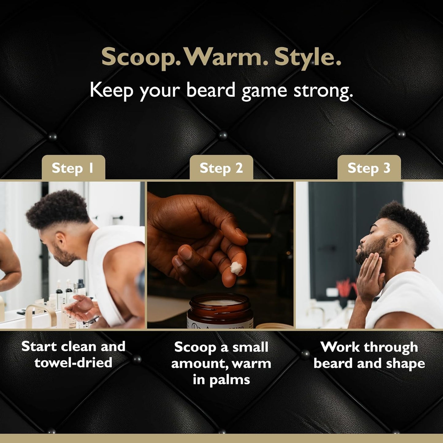 Beard Butter – Deep Hydration and Styling Control with Shea Butter & Argan Oil – Bold Saffron Ember Scent – 2 oz