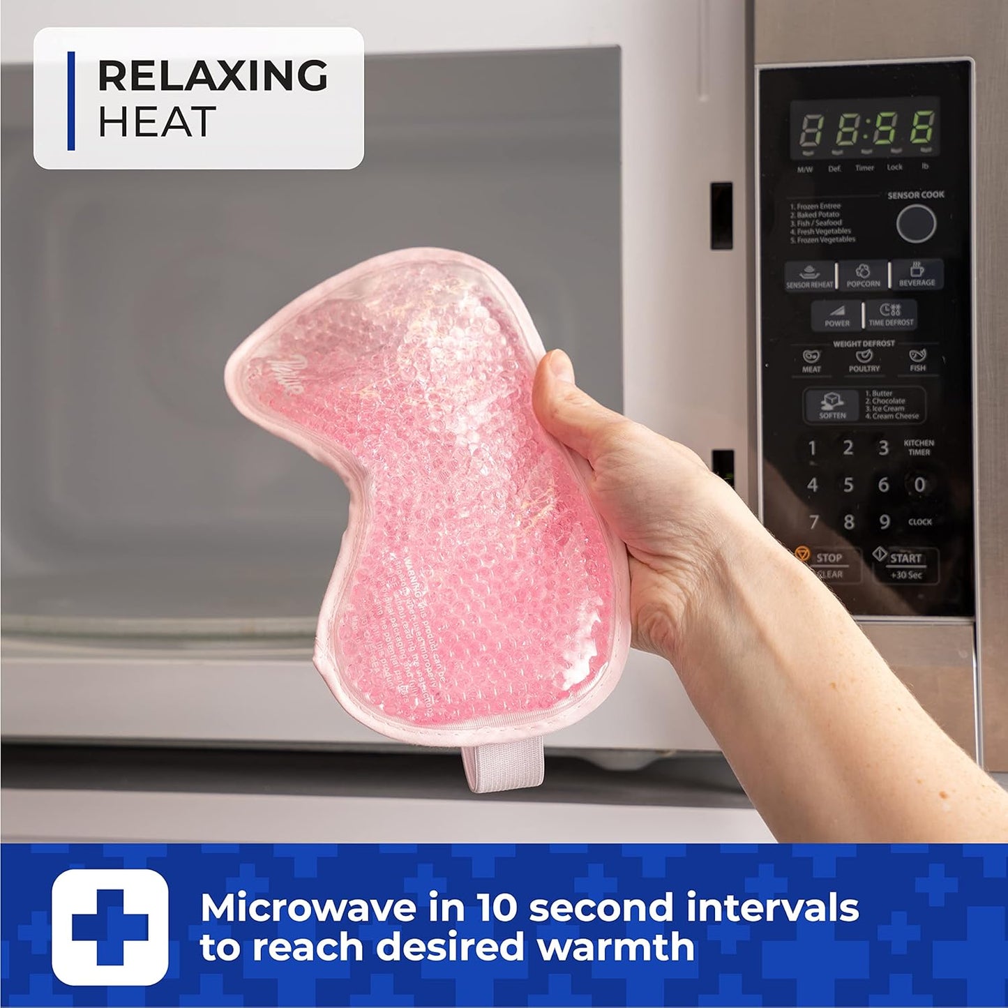 Thrive Eye Care Gel Bead Eye Mask Hot & Cold - Azure, 1 Count - Reusable Sleep Mask & Puffiness Relief - Cold Compress & Warm Wrap for Migraines, Dryness & Dark Circles