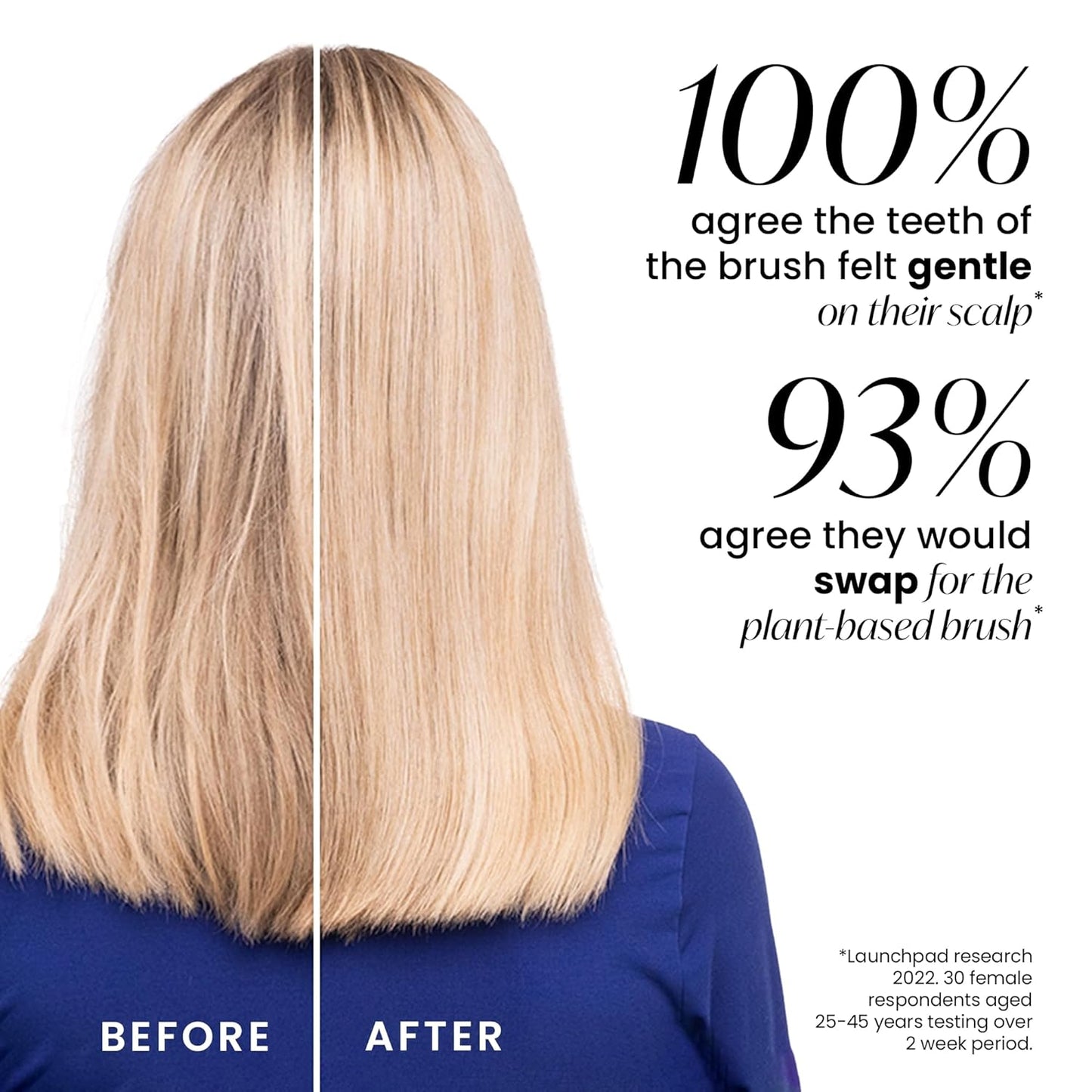 Tangle Teezer Plant-Based Ultimate Detangler Brush, Dry & Wet Hair Brush, Eliminates Knots & Reduces Breakage for All Hair Types, Marshmallow Pink