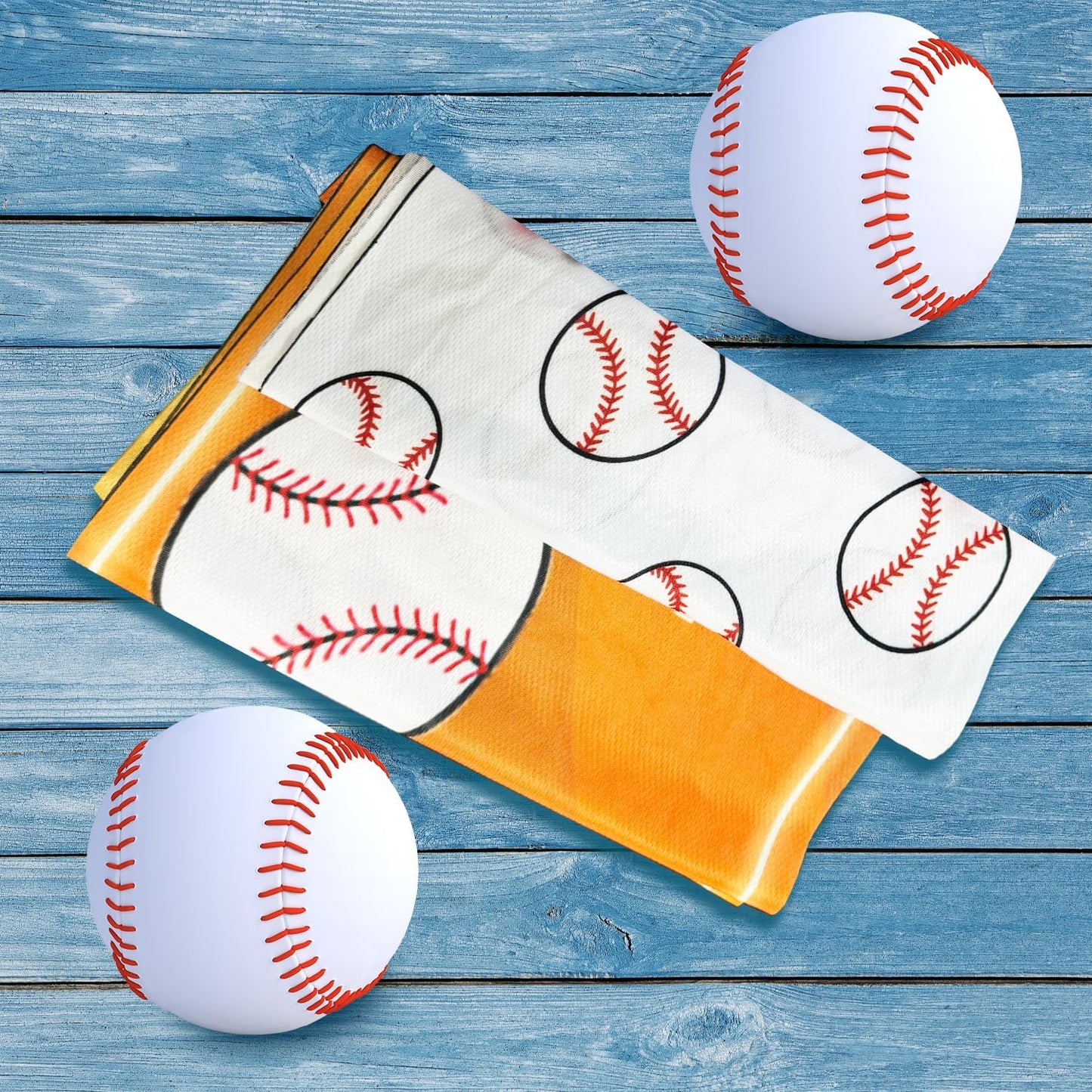 OPSO Softball Cooling Towel Set, 40 x 12 inches, 12 Pack, Microfiber Sports Towels for Baseball, Soccer, Golf LCE Towel Microfiber Sports Towels for Player (Softball 2)