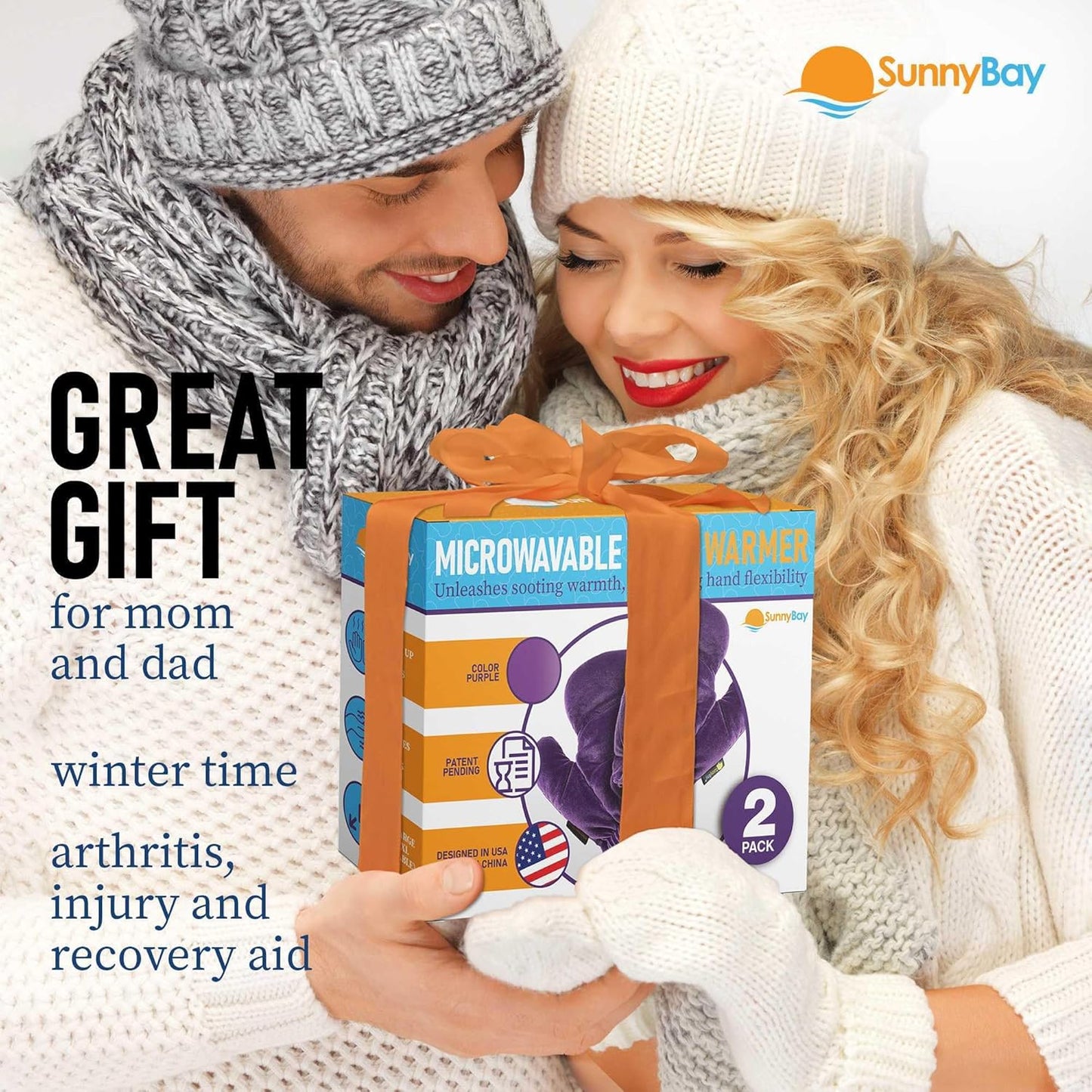 SunnyBay Microwavable Heated Hand Warmer Gloves for Women and Men, Weighted Arthritis Gloves for Women for Pain, Stay-on Wrist Elastic and Bulk-Free Grip for Maximum Functionality, Pair(Small)