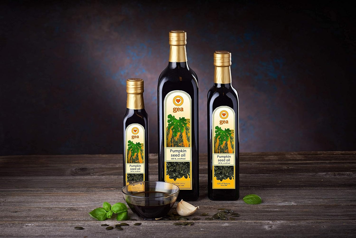 GEA Styrian Pumpkin Seed Oil - (500 ml) 100% Natural Gluten-free Virgin Pumpkin Seed Oil for Salad