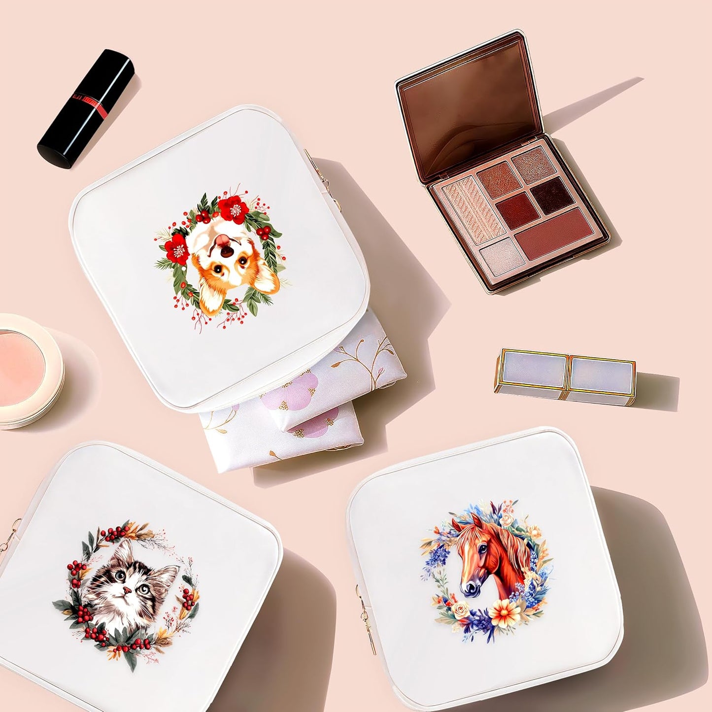 Corgi Mini Makeup Bag, Corgi Gift For Women Girls Cute Portable Zipper Pouch Cosmetic Bag For Teen Girls Kids, Small Storage Bag For Sanitary Pad, Period napkin bag!