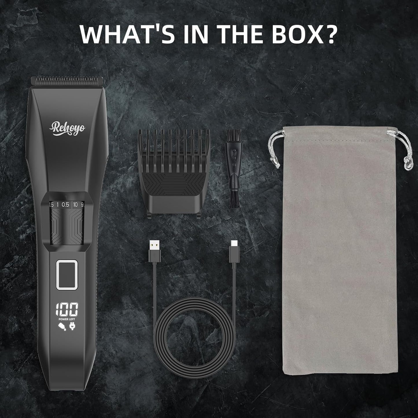 Beard Trimmer for Men Adjustable: Professional Cordless Trimmer with 20-Length Dial – Waterproof Hair Clippers w/Stainless Steel Blades for Beard, Mustache & Face Grooming – Gifts for Dad & Him