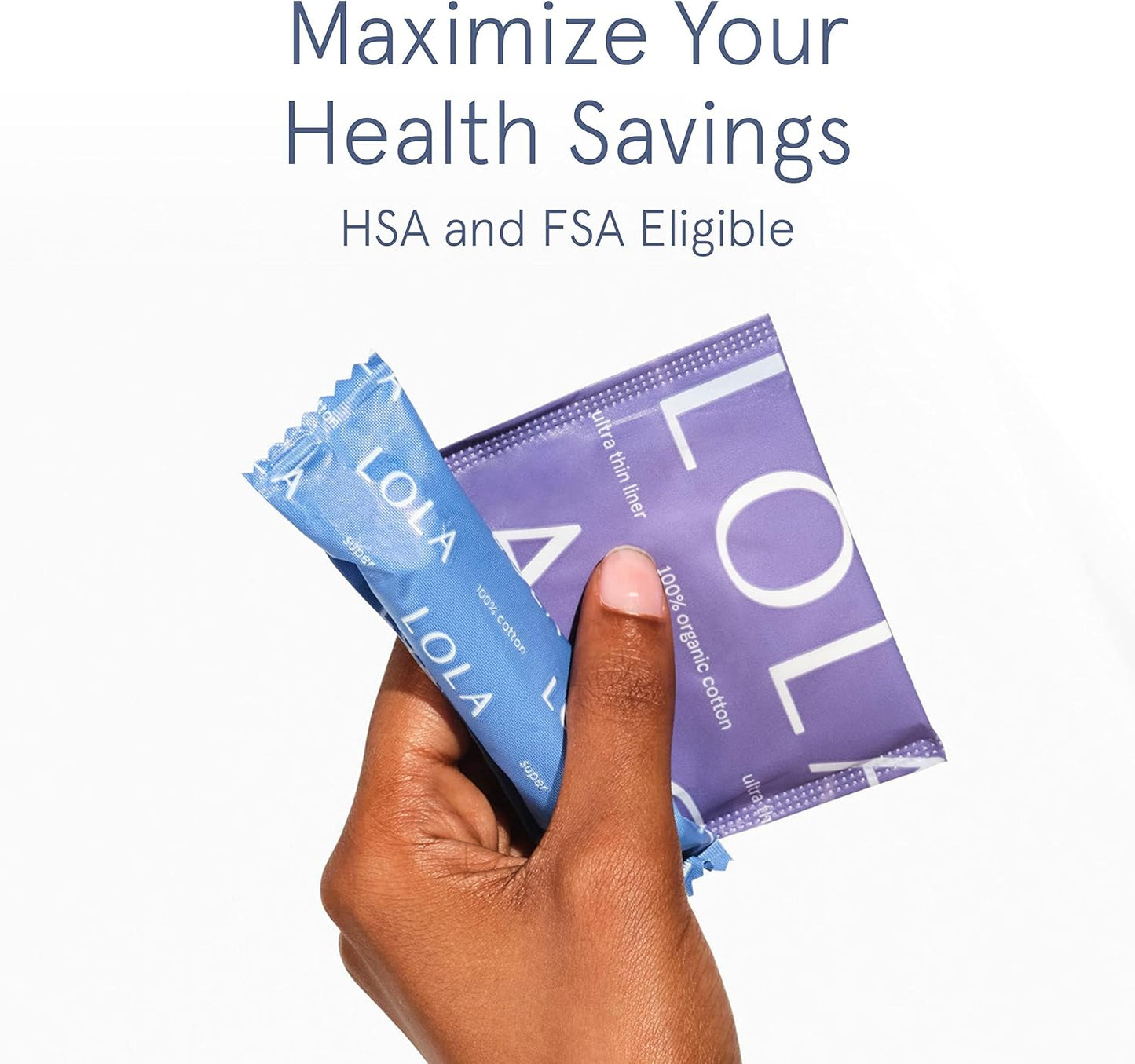 LOLA Organic Cotton Tampons, 8 Count - Super Non-Toxic Tampons, Period Feminine Hygiene Products, HSA FSA Approved Products Feminine Care