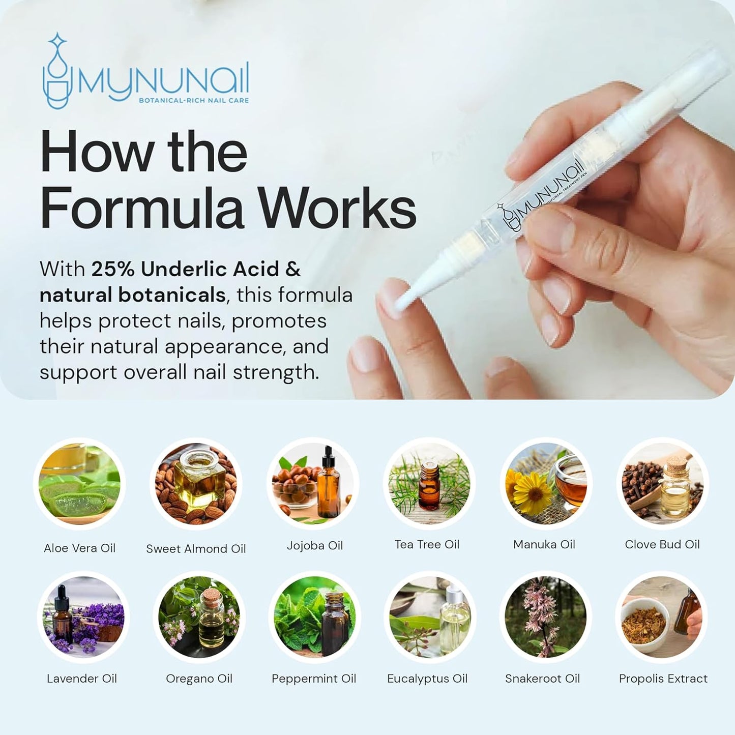 Nail Care/Conditioning Pen β Botanical Oils for Healthy, Clear-Looking Toenails and Fingernails β Fast Precision Brush Application Nail Repair Pen, Appearance of Clear Nails - Pack of 6