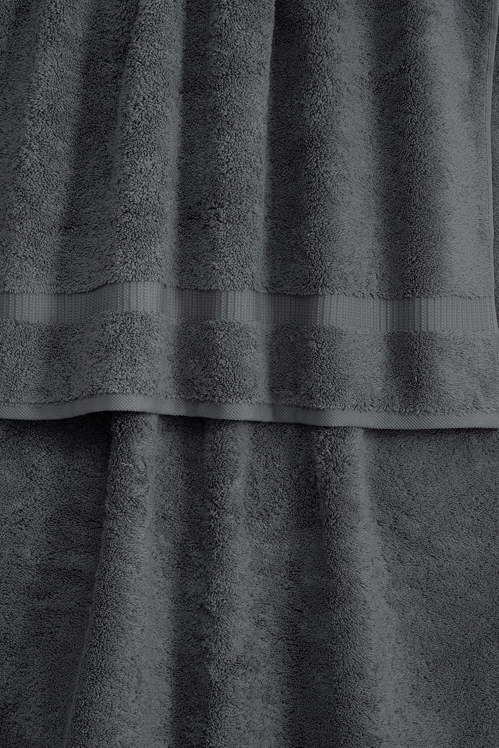 SALBAKOS 100% Turkish Cotton Extra Large Bath Sheet Set of 2 35x70 inch | Heirloom Quality | Hotel & Spa Collection | Soft, Absorbent Oversize Bath Towels | Made in Turkey (Gray, 2 Bath Sheets)