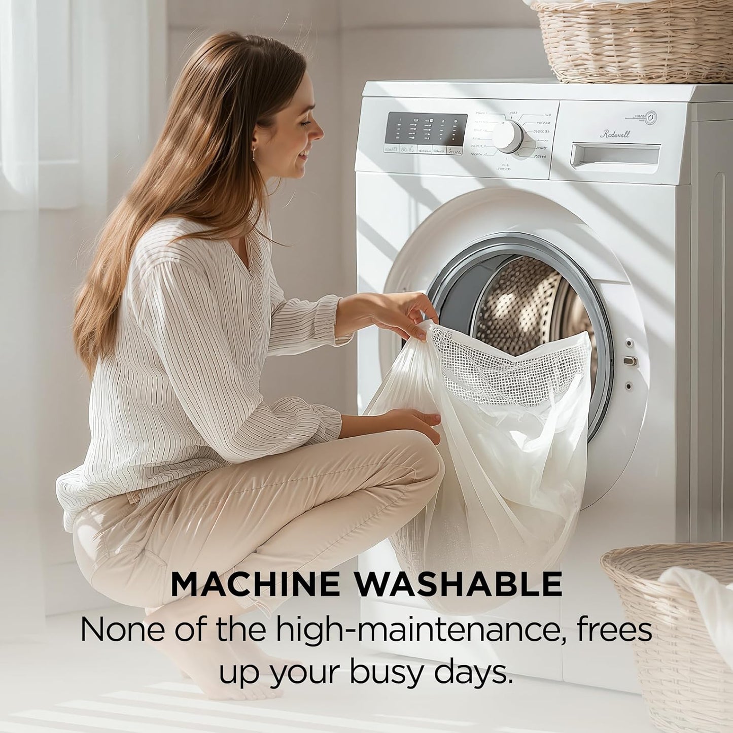 Bedsure Satin Pillowcase 2 Pack Similar to Silk Pillow Cases Standard Size, Pillow Case for Sleeping Women with Envelope Closure, Gifts for Women Men, Ivory, 20x26 Inches, 2pcs