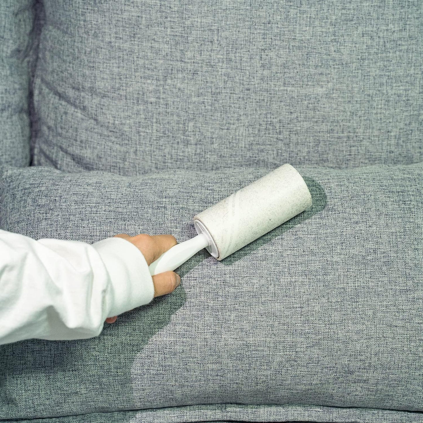 MELERIO Lint Rollers 6 Refills Full 420 Sheets with 1 Protective Cover Holder,1 Handle with 6 Extra Sticky Lint Roller Set for Clothes, Sofa, Bed, Carpet, Lint Roller for Pet Cat Hair Dog Hair, Dust