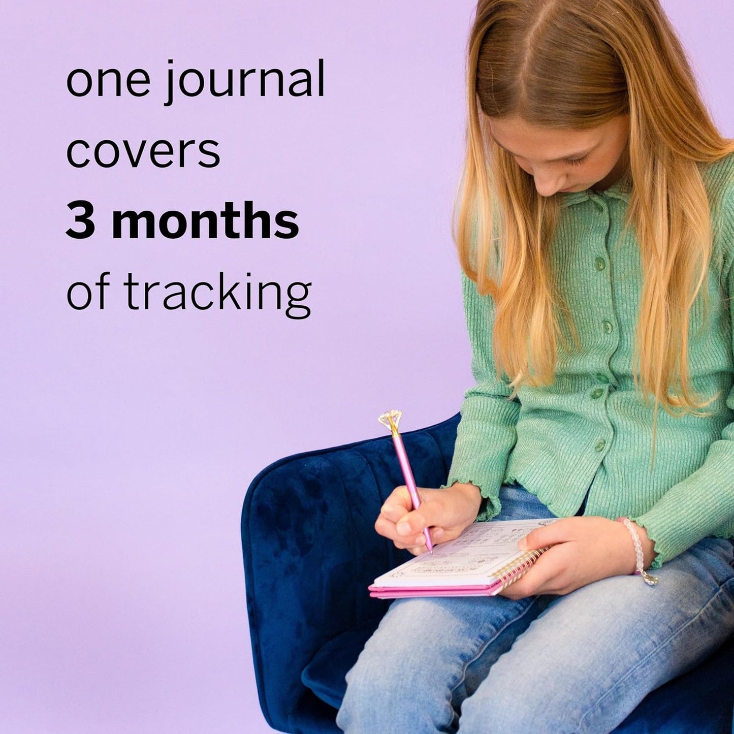 Period Tracker Journal for Girls 8-12 - Pixie’s My First Period Notebook with Daily Menstrual Cycle Guided Reflection - First Period Gifts For Young Girls & Teens