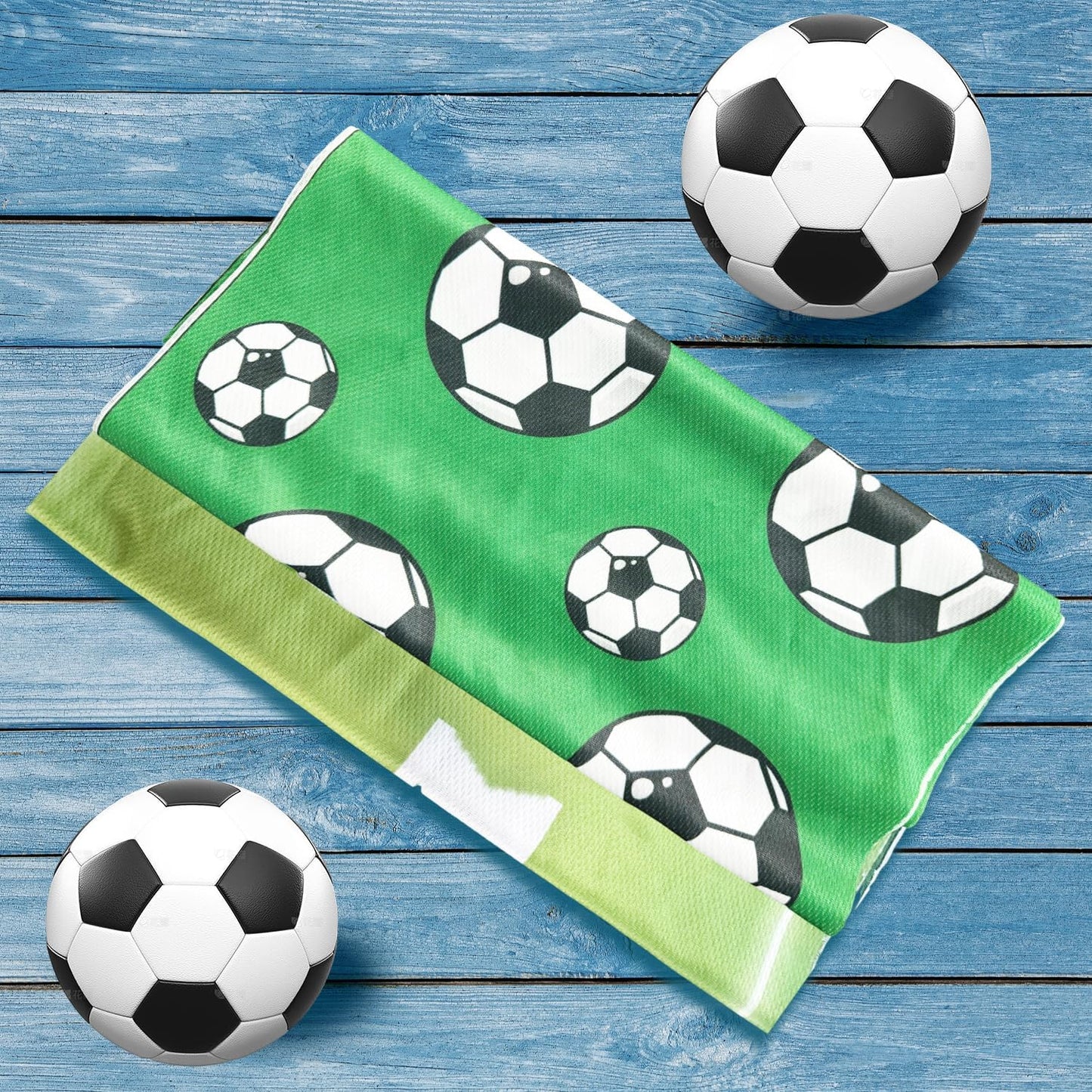 OPSO Softball Cooling Towel Set, 40 x 12 inches, 12 Pack, Microfiber Sports Towels for Baseball, Soccer, Golf LCE Towel Microfiber Sports Towels for Player (Soccer 3)