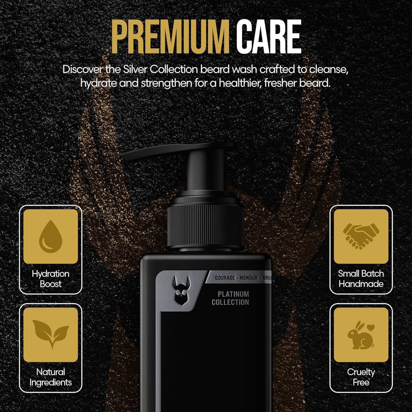 The Beard Struggle Radiance Beard Wash & Conditioner Bundle - Platinum Collection - Pack of 2 - Vanir's Wisdom - 8 Fl Oz each - For Men - Nourish, Cleanse, Soften, & Strengthen Beard