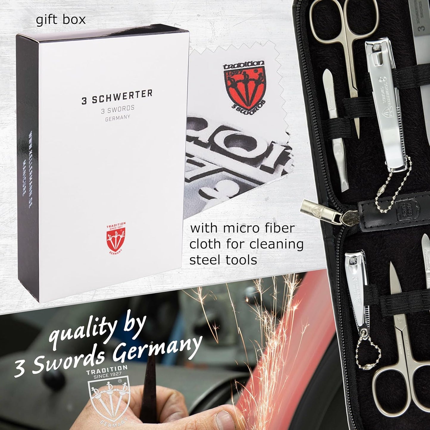 3 Swords Germany – manicure pedicure set kit (748)