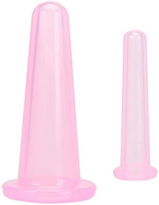 4Pcs Massage Cupping Set Silicone Mini Facial Cups Face Massager Helper Skin Care Neck Back Eyes Massaging Cup Safe to Use, Don't Worry About Burns Health Care Products (Pink)