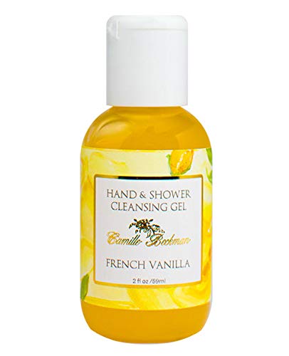 Camille Beckman Hand and Shower Cleansing Gel, French Vanilla, 2 Ounce