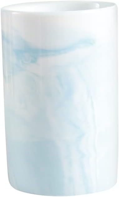 Ceramic Toothbrush Holder, Bathroom Cup, Drinking Mug, Coffee Cups, Marble Pattern Pen Holders, 300ml/Pcs (Blue)
