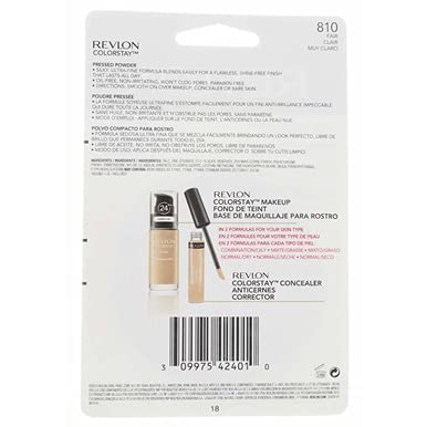 Revlon ColorStay Pressed Powder, Fair [810] 0.3 oz (Pack of 4)