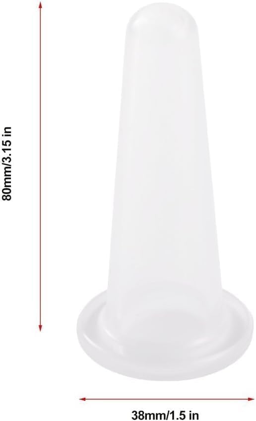 4Pcs Mini Massage Cupping Set Silicone Facial Cups Face Massager Helper Skin Care Neck Back Eyes Massaging Cup Safe to Use, Don't Worry About Burns (Purple)