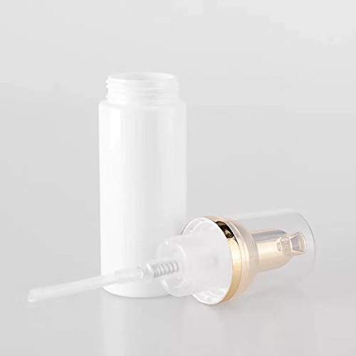 60ML Plastic Travel Foaming Soap Dispenser | Mini Empty Foaming Liquid Soap Pump Bottles (10pcs) Gold