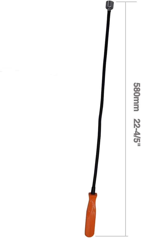 Flexible Magnetic Grabber Pickup Tool - 22-4/5" 20LB Bend-It Magnet Snake Pick-Up Sweeper Bendable Retriever Stick Useful for Hard-to-Reach,Sink Drains Mechanic Automotive