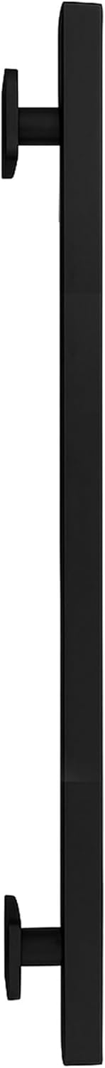 Brixwell Straight Square Grab Bar Stainless Steel Material, Matte Black Finish, 31-1/2" Length, 24" Hole Spacing, Tubular 1-1/4" Diameter, Included Cover Flanges and Mounting Hardware