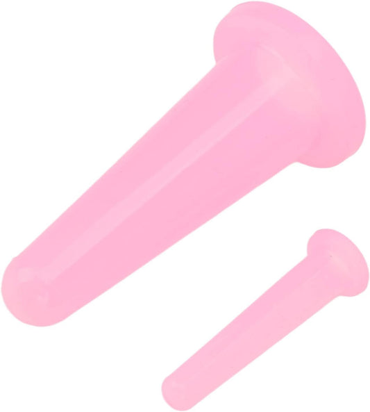 2Pcs Pink Cupping Set,Mini Silicone Face Cupping Set Vacuum Suction Massage Cups Anti Cup Facial Cupping Set for Adults,Body and Face,Anti Wrinkle,Promotes Sleep Manual Back Massagers