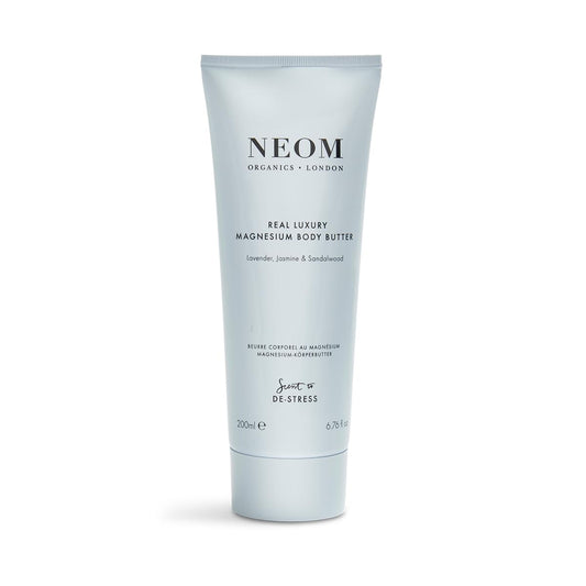 Neom - Magnesium Body Butter | 6.76 Fl Oz (200ml) | Lavender, Sandalwood & Jasmine | Calming Lotion with Essential Oils | 100% Natural Fragrances | Nourish & Soften | Signature De-Stress Scent