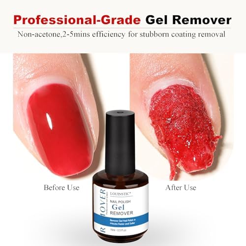 Gel Nail Polish Remover,Gel Remover for Nails No Need to Soak or Wrap, Quickly Remove Nail Polish in 2-5 Minutes, Professional Nail Remover Kit