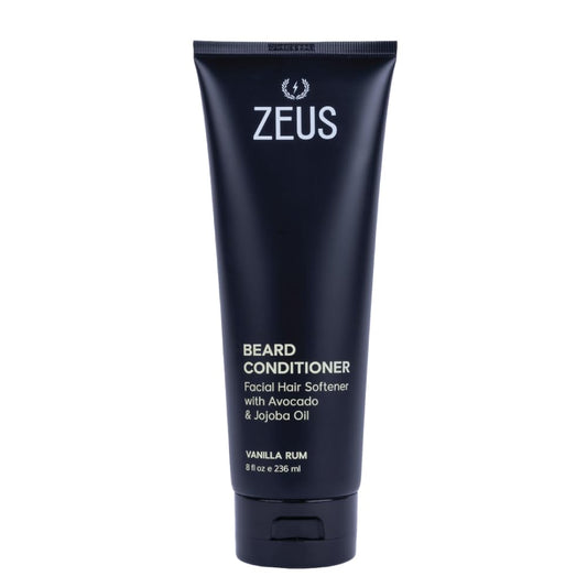 ZEUS Beard Conditioner Wash, Green Tea & Natural Ingredients to Cleanse & Soften Beard – MADE IN USA (Vanilla Rum) 8 oz.