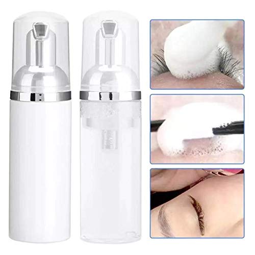 10 Pcs Silver Caps Plastic Foam Dispenser Bottle | Mini Foaming Pump Dispenser Empty - for Refillable Travel Hand Soap Foaming, Shampoo 1.7oz