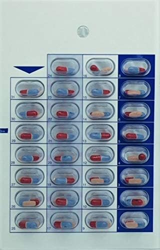 12 Cards 12 Blisters for 31 Day Monthly Cold Seal Pill Storage, Summer Camps, Pharmacists, Cargivers (12)