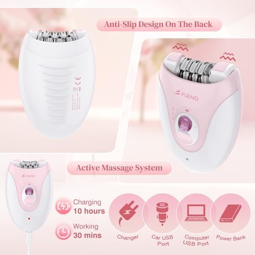 Epilator,Epilator for Women Facial Hair Removal Rechargeable,2 Speeds Hair Removal,Hair Removal Device with 36 Tweezers,Hair Removal for Women Legs/Face/Bikini/Arms,Womens Electric Shaver Smooth Skin