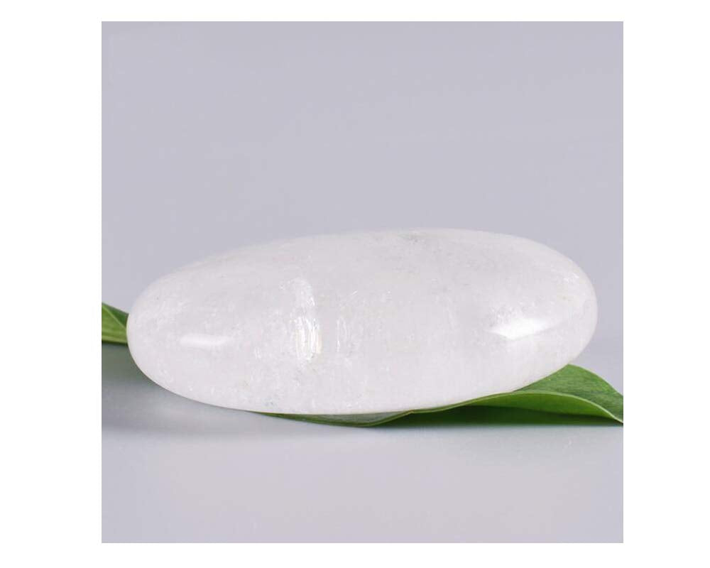 7 Pieces Natural Massage Stones Set for Professional or Home Spa, Smooth and Natural Massage Stones (White Crystal A)