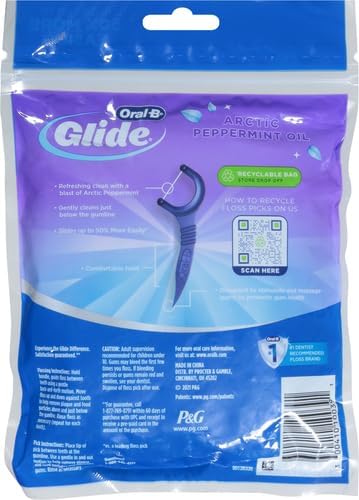Oral-B Glide 3D White Floss Picks Radiant Mint 75 Count Package