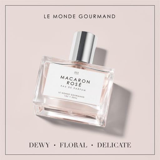 Le Monde Gourmand Macaron Rosé Eau de Parfum - 1 fl oz (30 ml) - Rose, Floral, Sugar Perfume Notes