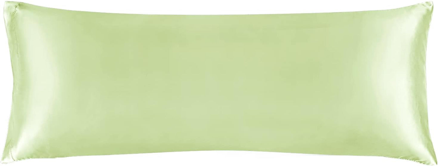 BEDELITE Satin Body Pillow Cover, Super Soft and Cooling Body Pillow Pillowcase for Hair and Skin, Breathable Silky Full Long Pillowcase Cover(20"x54", Gleam)