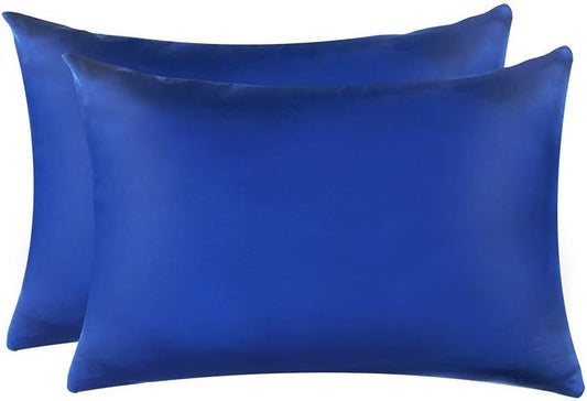 100% Mulberry Silk Pillowcases Set of 2 for Hair and Skin and Super Soft and Breathable Standard Size White/Queen/King